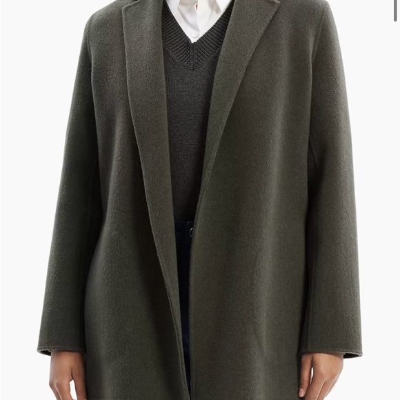 Theory Wool-Cashmere Open-Front jacket: Hunter green Medium - Picture 2 of 3